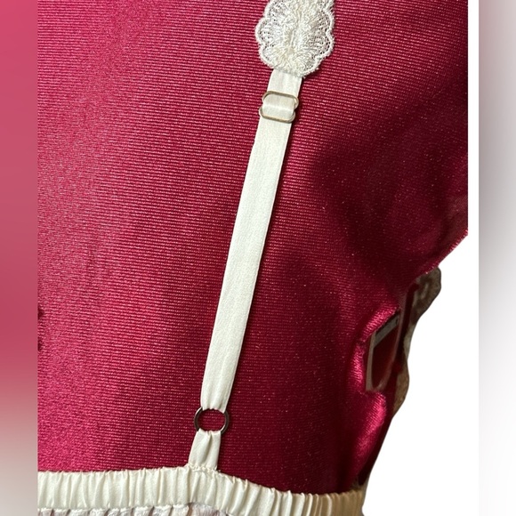 NWOT NK Imode Silk bridal babydoll chemise bow, pearl and rayon lace details - Picture 7 of 15